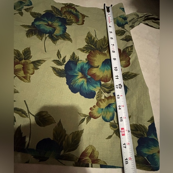 EXPRESS VINTAGE FLORAL LINEN WRAP SKIRT SIZE MEDIUM - Picture 7 of 8